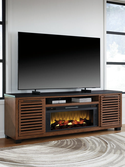 Kallari 84" TV Stand with Electric Fireplace - Inland Furniture (San Bernardino, CA)