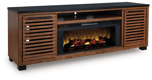 Kallari 84" TV Stand with Electric Fireplace - Inland Furniture (San Bernardino, CA)