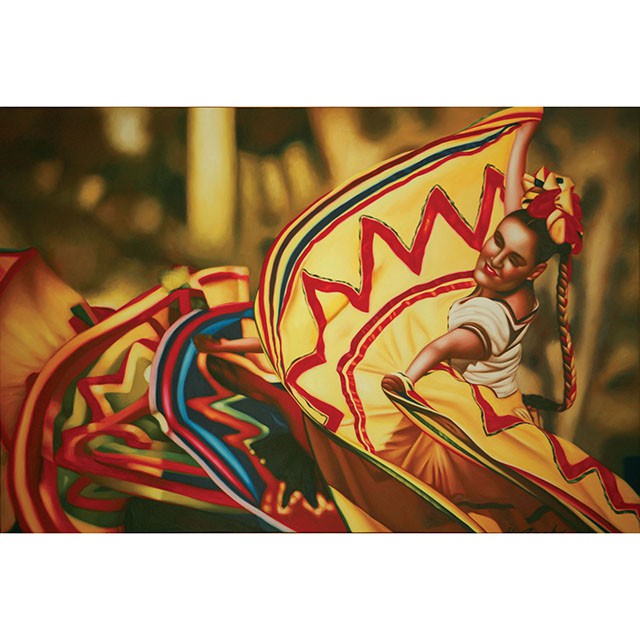 Danza Folklorica Printed Canvas Painting - Inland Furniture (San Bernardino, CA)