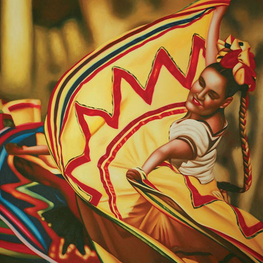 Danza Folklorica Printed Canvas Painting - Inland Furniture (San Bernardino, CA)