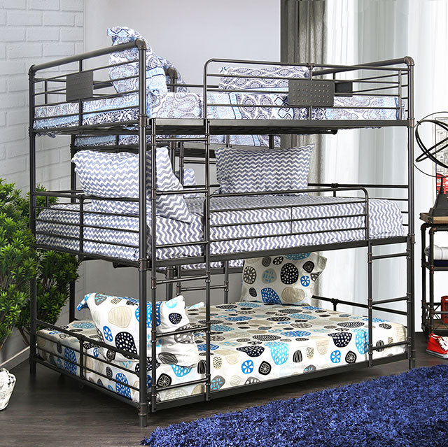 Olga I Antique Black Full/Full Bunk Bed - Inland Furniture (San Bernardino, CA)