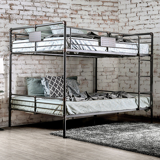 Olga I Antique Black Full/Full Bunk Bed - Inland Furniture (San Bernardino, CA)