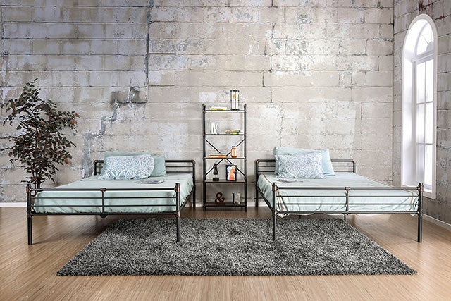Olga I Antique Black Full/Full Bunk Bed - Inland Furniture (San Bernardino, CA)