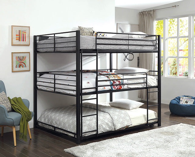 Olga I Antique Black Full/Full Bunk Bed - Inland Furniture (San Bernardino, CA)