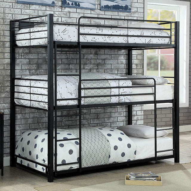 Olga I Antique Black Full/Full Bunk Bed - Inland Furniture (San Bernardino, CA)