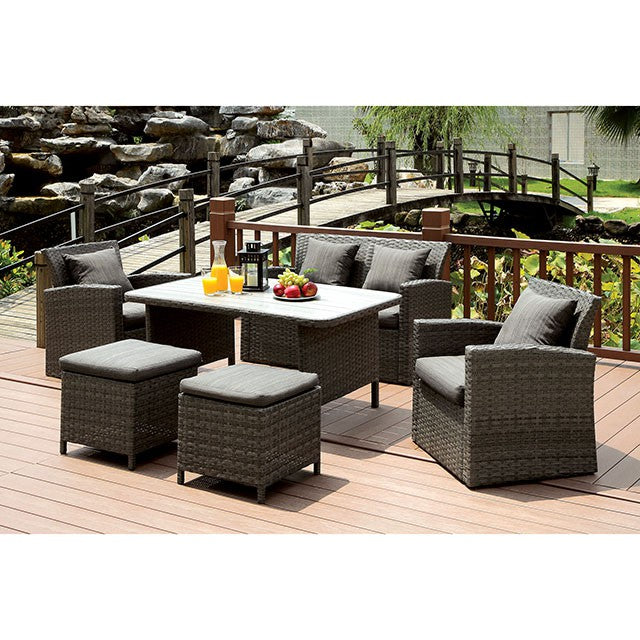 Nashira 6 Pc. Patio Dining Set - Inland Furniture (San Bernardino, CA)