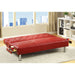 Farel Futon Sofa Red & White - Inland Furniture (San Bernardino, CA)