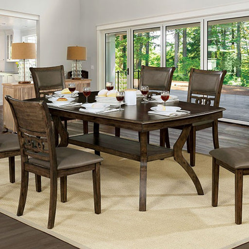 Holly Satin Walnut Dining Table - Inland Furniture (San Bernardino, CA)