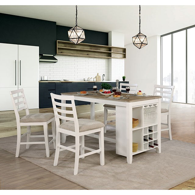 Kiana White Counter Ht. Side Chair (2/CTN) - Inland Furniture (San Bernardino, CA)
