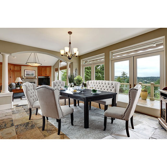 Sania 7 Pc Dining Table Set - Inland Furniture (San Bernardino, CA)