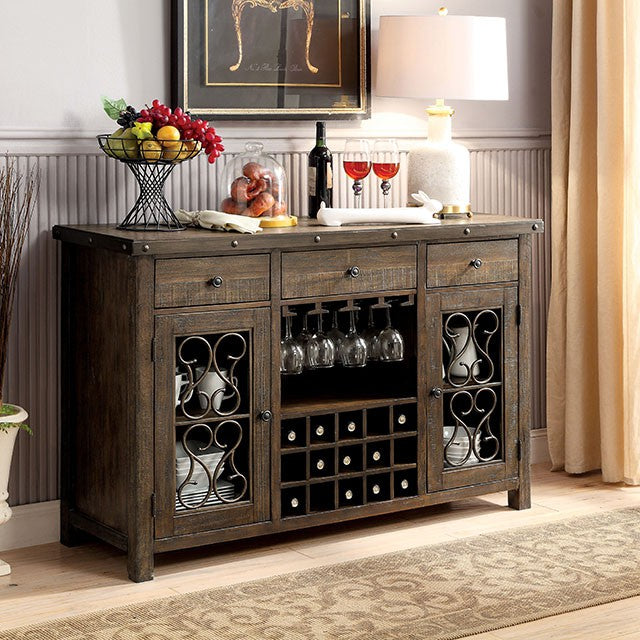PAULINA Rustic Walnut Dining Table - Inland Furniture (San Bernardino, CA)