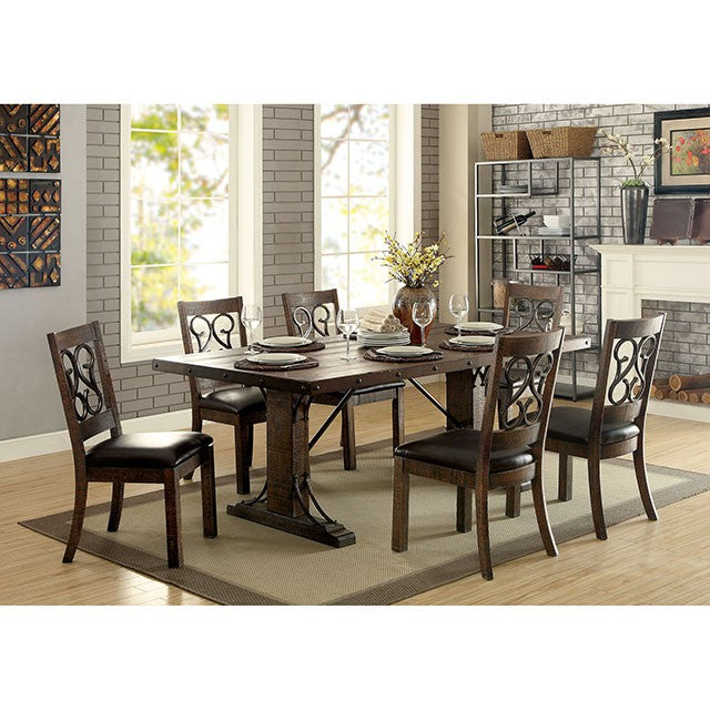 PAULINA Rustic Walnut Dining Table - Inland Furniture (San Bernardino, CA)