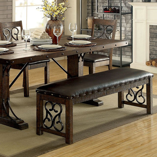 PAULINA Rustic Walnut Dining Table - Inland Furniture (San Bernardino, CA)