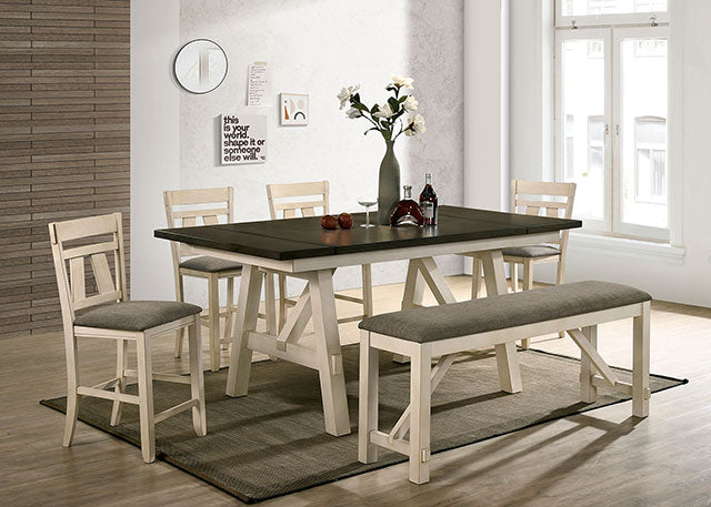 Jamestown Counter Ht. Bench - Inland Furniture (San Bernardino, CA)