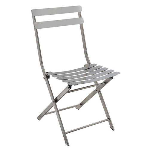 Lilah Stainless Folding Chair (2/Ctn) - Inland Furniture (San Bernardino, CA)