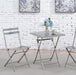 Lilah Stainless Folding Table - Inland Furniture (San Bernardino, CA)