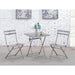 Lilah Stainless Folding Table - Inland Furniture (San Bernardino, CA)