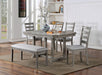 Laquila Dining Table Set Bench - Inland Furniture (San Bernardino, CA)