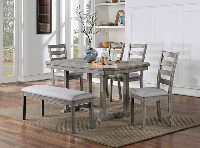 Laquila Dining Table Set Bench - Inland Furniture (San Bernardino, CA)