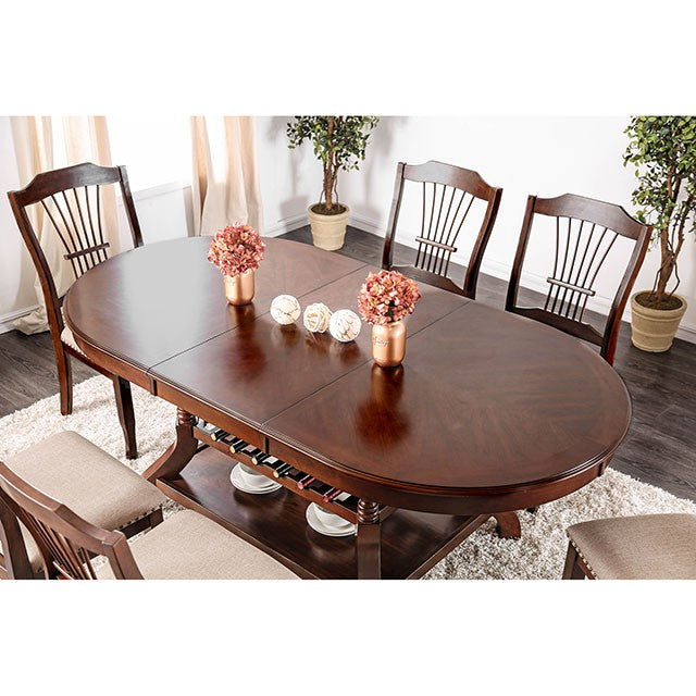 Jordyn Brown Cherry Dining Table - Inland Furniture (San Bernardino, CA)