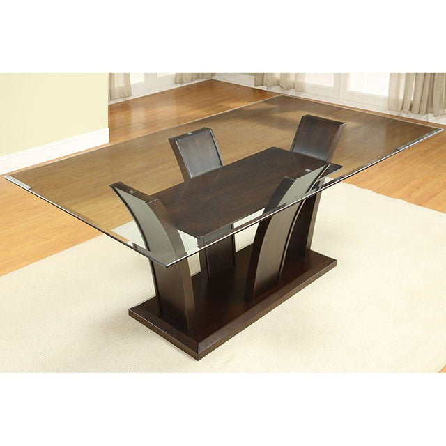 Manhattan 7 Pc Dining Table Set Cherry - Inland Furniture (San Bernardino, CA)