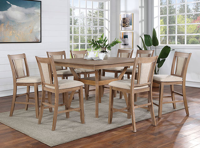 Upminster 7 Pc Counter Ht Table Set - Inland Furniture (San Bernardino, CA)