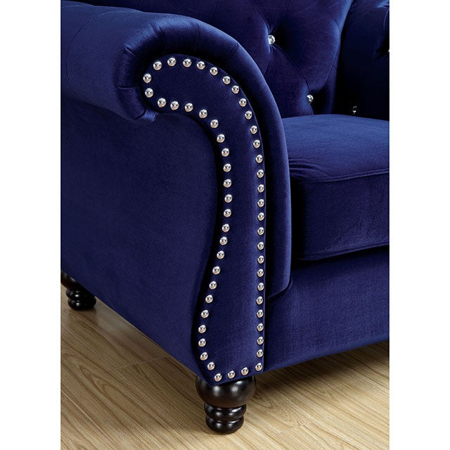 Jolanda Chair Blue & Grey - Inland Furniture (San Bernardino, CA)