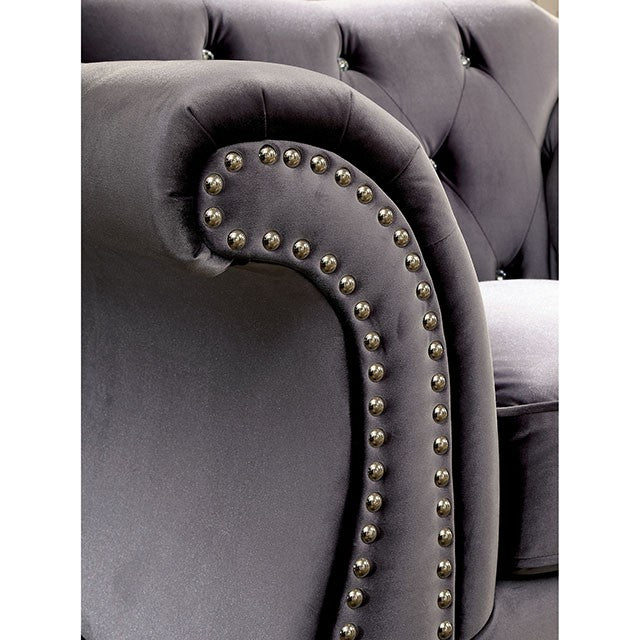 Jolanda Chair Blue & Grey - Inland Furniture (San Bernardino, CA)