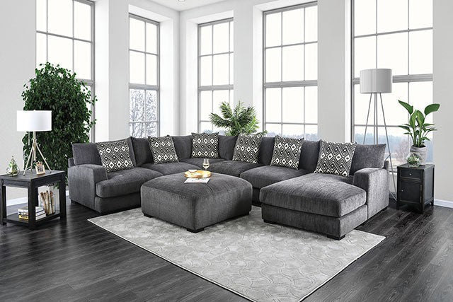 Kaylee U-Sectional w/ Right Chaise - Inland Furniture (San Bernardino, CA)