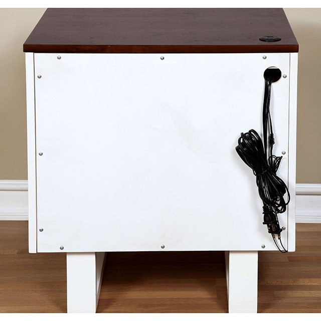 Meredith Night Stand w/ USB Outlet - Inland Furniture (San Bernardino, CA)