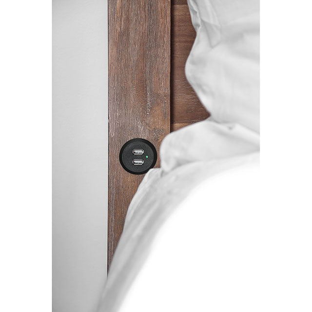 Wynton Weathered Light Oak Queen Bed - Inland Furniture (San Bernardino, CA)