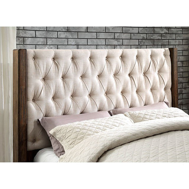 Hutchinson Rustic Natural Tone/Beige Cal.King Bed - Inland Furniture (San Bernardino, CA)