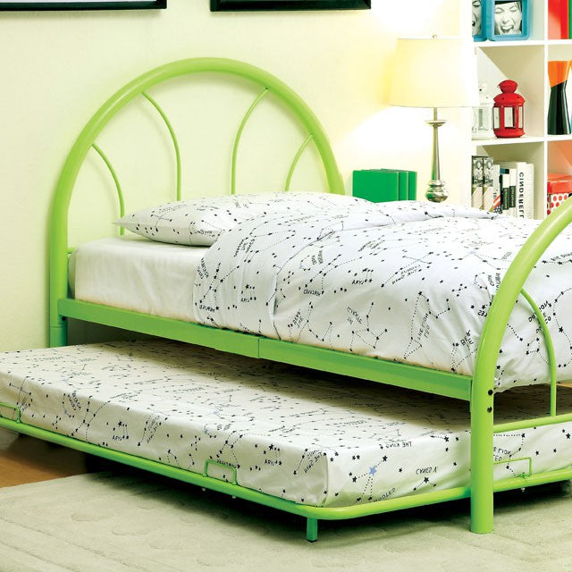 Rainbow Full Bed Black, White, Silver, Black, & Green - Inland Furniture (San Bernardino, CA)