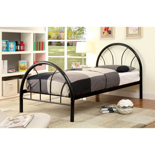 Rainbow Full Bed Black, White, Silver, Black, & Green - Inland Furniture (San Bernardino, CA)