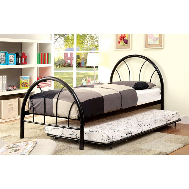 Rainbow Full Bed Black, White, Silver, Black, & Green - Inland Furniture (San Bernardino, CA)