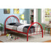 Rainbow Full Bed Black, White, Silver, Black, & Green - Inland Furniture (San Bernardino, CA)