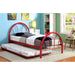 Rainbow Full Bed Black, White, Silver, Black, & Green - Inland Furniture (San Bernardino, CA)