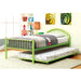 Rainbow Full Bed Black, White, Silver, Black, & Green - Inland Furniture (San Bernardino, CA)