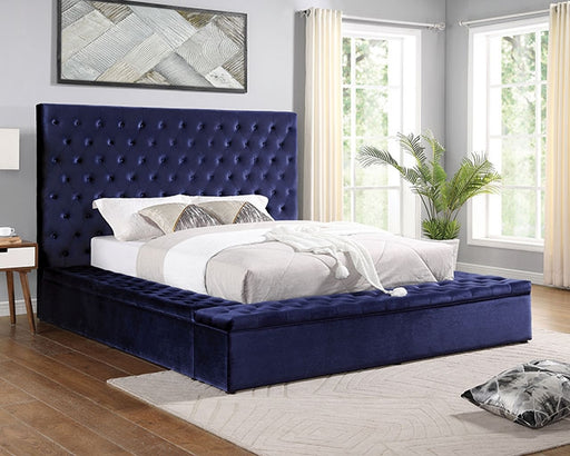 Davida Queen Bed Blue - Inland Furniture (San Bernardino, CA)