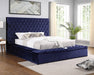 Davida Queen Bed Blue - Inland Furniture (San Bernardino, CA)