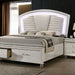 Maddie Bed White & Silver - Inland Furniture (San Bernardino, CA)