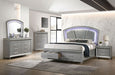 Maddie Bed White & Silver - Inland Furniture (San Bernardino, CA)