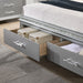Maddie Bed White & Silver - Inland Furniture (San Bernardino, CA)