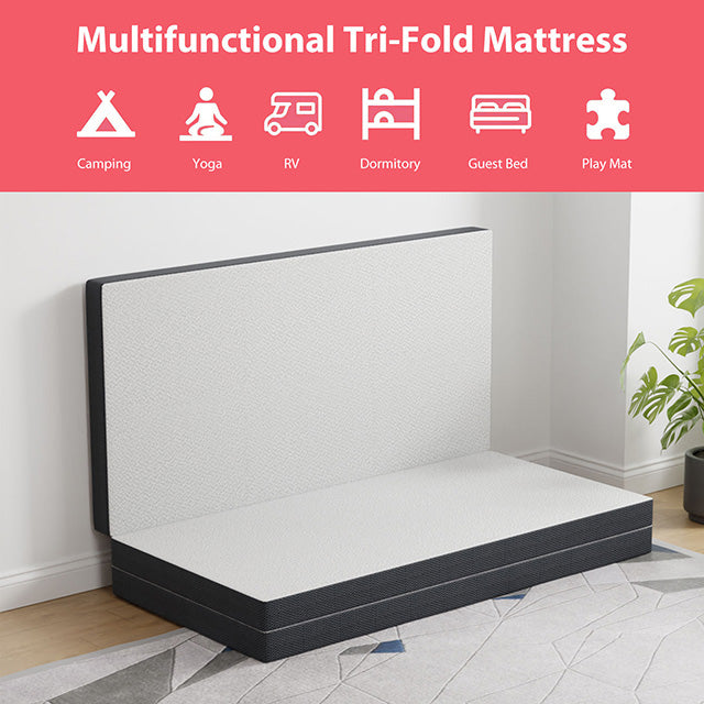 Hollyhock 3" Queen Tri-Fold Memory Foam Topper - Inland Furniture (San Bernardino, CA)