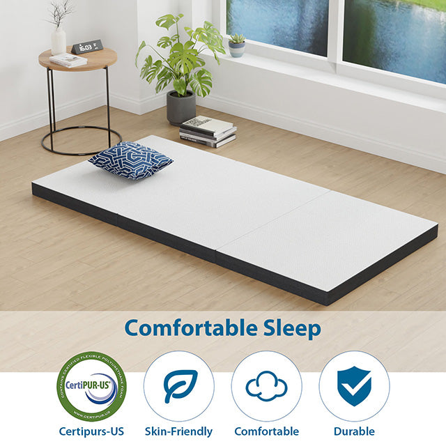 Hollyhock 4" Twin XL Tri-Fold Memory Foam Topper - Inland Furniture (San Bernardino, CA)