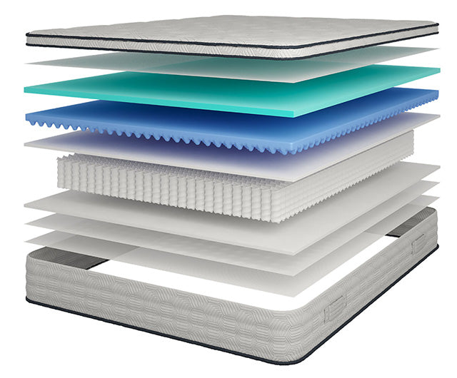 Salvia 12" Queen Hybrid Pocket Coil Mattress - Inland Furniture (San Bernardino, CA)