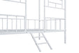Rhonda Twin Loft Bed White, Silver, & Black - Inland Furniture (San Bernardino, CA)