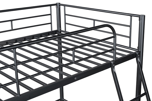 Myles Twin Loft Bed White, Silver & Black - Inland Furniture (San Bernardino, CA)