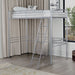 Myles Twin Loft Bed White, Silver & Black - Inland Furniture (San Bernardino, CA)