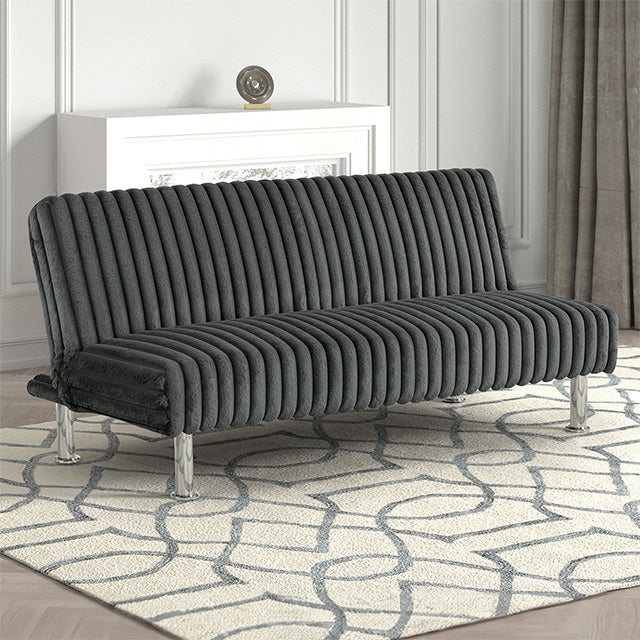 Hinwil Futon Sofa Bed Pink, Beige Grey, & Black - Inland Furniture (San Bernardino, CA)